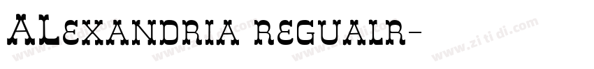 ALexandria regualr字体转换